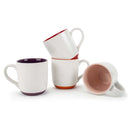 Elanze Designs Typewriter Speckled Warm Assorted 13 ounce Ceramic Coffee Mugs Set of 4