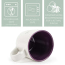 Elanze Designs Sisters By Heart Speckled Purple 13 ounce Ceramic Coffee Mug