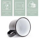 Elanze Designs Speckled Camper Black 13 ounce Ceramic Coffee Mugs Set of 4