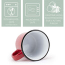 Elanze Designs Speckled Camper Red 13 ounce Ceramic Coffee Mugs Set of 4