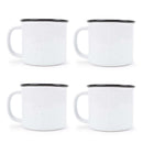 Elanze Designs Speckled Camper White 13 ounce Ceramic Coffee Mugs Set of 4