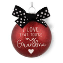 Elanze Designs Love You're My Grandma Red 4 inch Blown Glass Ball Christmas Ornament