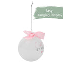 Elanze Designs Sisters By Heart Silver Tone 4 inch Blown Glass Ball Christmas Ornament