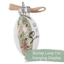 Elanze Designs Let It Snow Blue Floral 4 inch Glass Round Disc Christmas Ornament