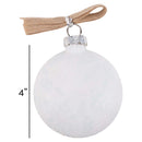 Elanze Designs Let It Snow Blue Floral 4 inch Glass Round Disc Christmas Ornament