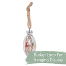 Elanze Designs Believe White Floral 4 inch Glass Round Disc Christmas Ornament