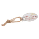 Elanze Designs Believe White Floral 4 inch Glass Round Disc Christmas Ornament