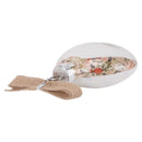 Elanze Designs Joy To The World Floral Pink 4 inch Glass Christmas Ornament