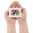 Elanze Designs Christmas 2022 White 4 x 3 Metal Mini Picture Frame Christmas Ornament