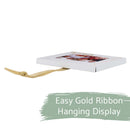 Elanze Designs Family White 4 x 3 Metal Mini Picture Frame Christmas Ornament