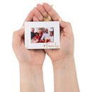 Elanze Designs Family White 4 x 3 Metal Mini Picture Frame Christmas Ornament