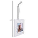 Elanze Designs 25th Anniversary White 4 x 3 Metal Mini Picture Frame Christmas Ornament