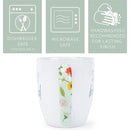 Elanze Designs So Very Blessed Floral Blue 13 ounce Ceramic Coffee Mug