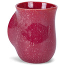 Elanze Designs Reactive 14 ounce Ceramic Handwarmer Mugs Set of 2, Maraschino Red