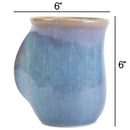 Elanze Designs Reactive 14 ounce Ceramic Handwarmer Mugs Set of 4, Ocean Sunrise