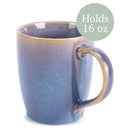 Elanze Designs Reactive 17 ounce Ceramic Curved Body Mugs Set of 4, Ocean Sunrise