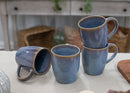 Elanze Designs Reactive 17 ounce Ceramic Curved Body Mugs Set of 4, Ocean Sunrise