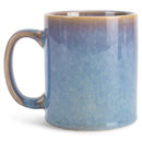 Elanze Designs Reactive 17 ounce Ceramic Straight Body Mugs Set of 4, Ocean Sunrise