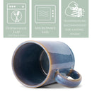 Elanze Designs Reactive 17 ounce Ceramic Straight Body Mugs Set of 4, Ocean Sunrise