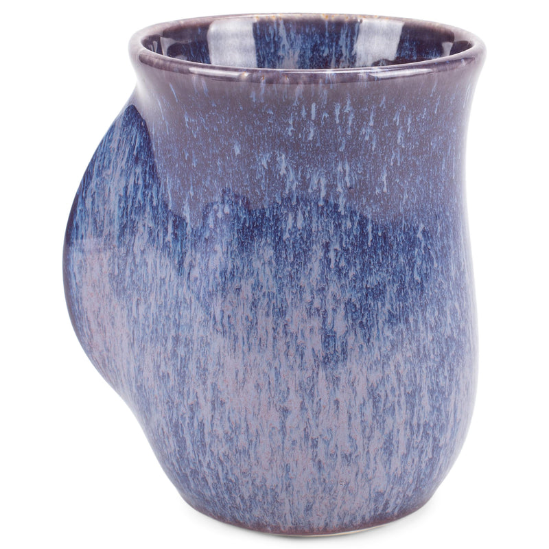 Elanze Designs Reactive 14 ounce Ceramic Handwarmer Mug, Midnight Purple