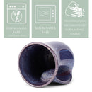 Elanze Designs Reactive 14 ounce Ceramic Handwarmer Mug, Midnight Purple