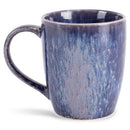 Elanze Designs Reactive 17 ounce Ceramic Curved Body Mugs Set of 4, Midnight Purple