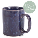 Elanze Designs Reactive 17 ounce Ceramic Straight Body Mugs Set of 4, Midnight Purple