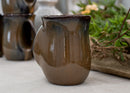 Elanze Designs Reactive 14 ounce Ceramic Handwarmer Mugs Set of 2, Cascade Brown