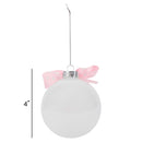 Elanze Designs Braver Stronger Loved Silver Tone 4 inch Blown Glass Ball Christmas Ornament