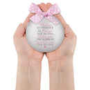 Elanze Designs Braver Stronger Loved Silver Tone 4 inch Blown Glass Ball Christmas Ornament