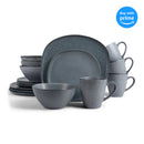 Complete set of Slate Grey Modern Chic Smooth Dinnerware 16 Piece Set