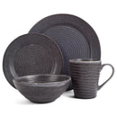 Kitchen tableware service for 4 designed and made with ceramic stoneware