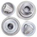 Modern Chic Ribbed Ceramic Stoneware Dinnerware 16 Piece Set - Service for 4, Slate Grey