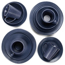 Elanze Designs Chic Ribbed Ceramic Stoneware Dinnerware 16 Piece Set - Service for 4, Royal Blue