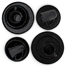 Elanze Designs Shiny Speckled Ceramic Dinnerware 16 Piece Set - Service for 4, Black