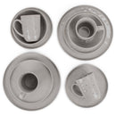 Elanze Designs Shiny Speckled Ceramic Dinnerware 16 Piece Set - Service for 4, Grey
