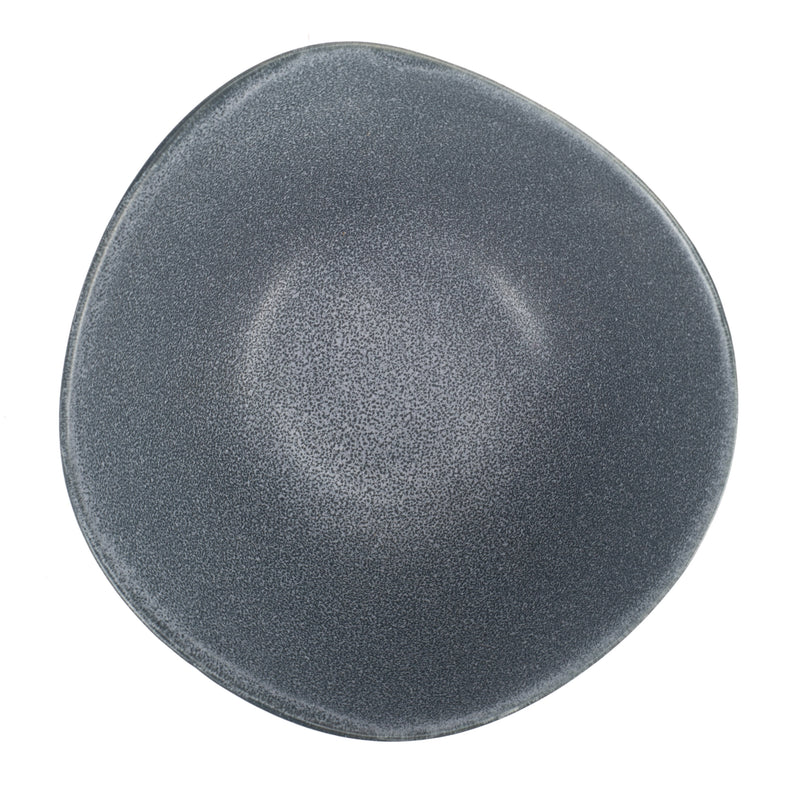 Modern Chic Smooth Ceramic Stoneware Dinnerware Bowls Set of 4 - Charcoal Grey
