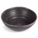 Modern Chic Ribbed Ceramic Stoneware Dinnerware Bowls Set of 4 - Charcoal Grey