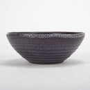 Modern Chic Ribbed Ceramic Stoneware Dinnerware Bowls Set of 4 - Charcoal Grey