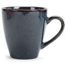 Modern Chic Smooth Ceramic Stoneware Dinnerware Mugs Set of 4 - Navy Blue