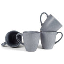 Complete set of Charcoal Grey Modern Chic Smooth Dinnerware Matching Mug Set