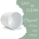 Elanze Designs Extra Large White Stoneware 24 Count K-Cup Holder With Cork Bottom