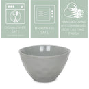 Elanze Designs Dimpled Ceramic 5.5 inch Contemporary Serving Bowls Set of 4, Cool Grey