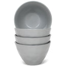 Elanze Designs Dimpled Ceramic 5.5 inch Contemporary Serving Bowls Set of 4, Cool Grey