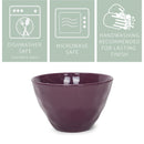 Elanze Designs Dimpled Ceramic 5.5 inch Contemporary Serving Bowls Set of 4, Purple