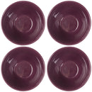 Elanze Designs Dimpled Ceramic 5.5 inch Contemporary Serving Bowls Set of 4, Purple