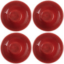 Elanze Designs Dimpled Ceramic 5.5 inch Contemporary Serving Bowls Set of 4, Red