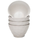 Elanze Designs Dimpled Ceramic 5.5 inch Contemporary Serving Bowls Set of 4, White