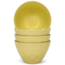 Elanze Designs Dimpled Ceramic 5.5 inch Contemporary Serving Bowls Set of 4, Yellow