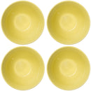 Elanze Designs Dimpled Ceramic 5.5 inch Contemporary Serving Bowls Set of 4, Yellow